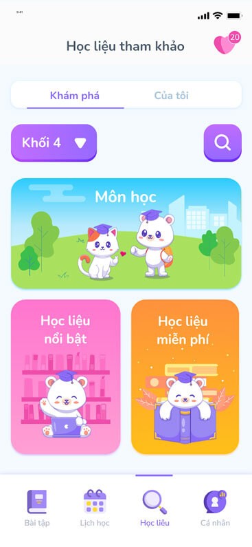 Học liệu trên SISAP Học sinh