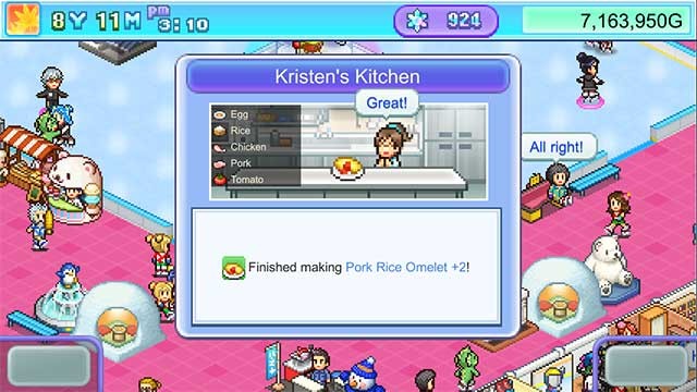 Mở khóa các công thức nấu ăn mới để thu hút khách