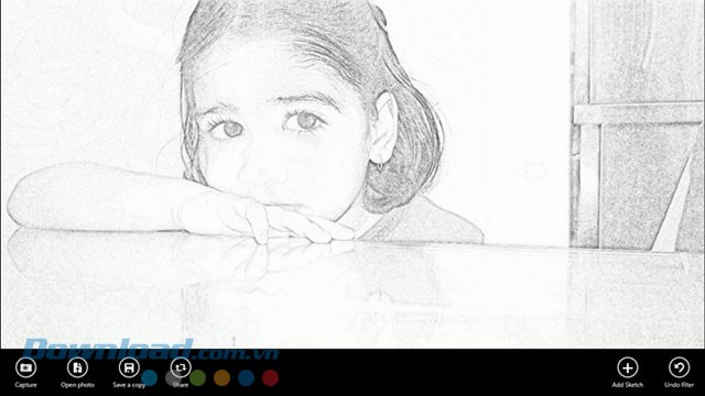 Chuyển ảnh màu thành ảnh đen trắng với Sketch It!