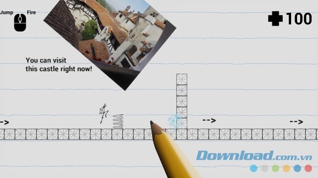 Vượt qua mọi chướng ngại vật lần lượt xuất hiện trong game người chạy mới Sketch! Run! cho máy tính và Linux