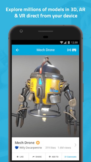 Khám phá các mô hình đồ họa tuyệt đẹp trên Sketchfab