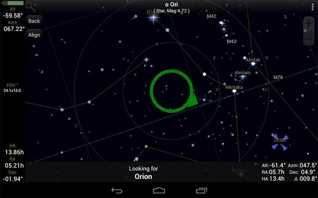 SkEye cho Android có thể được coi là một trạm thiên văn di động trong điện thoại của bạn