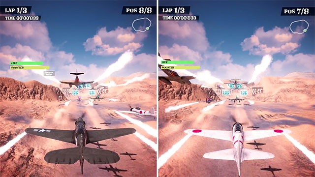 Chế độ hợp tác 2 người nội bộ trong Sky Combat: WWII Warplane Races