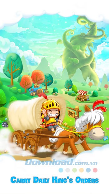 Giao hàng trong game Sky Garden Paradise