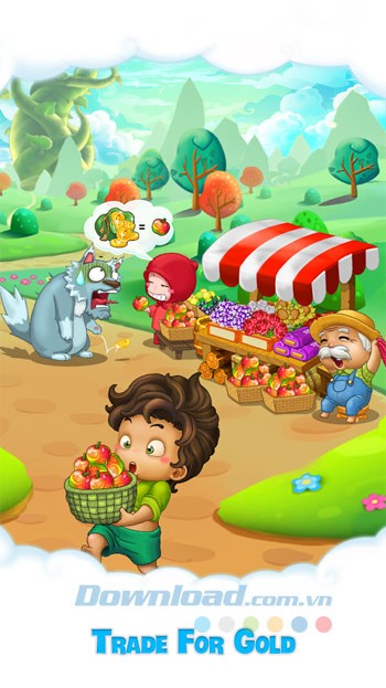 Thu hoạch nông sản trong game Sky Garden Paradise