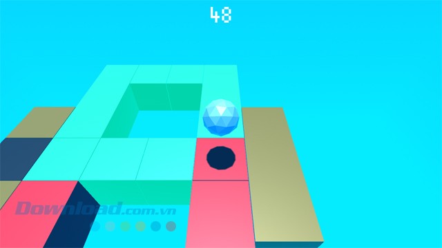 Tận dụng khả năng nhảy của quả bóng trong quá trình chơi game trí tuệ cho máy tính Sky Puzzles