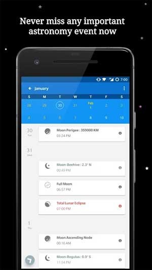 Không bao giờ bỏ lỡ các sự kiện thiên văn quan trọng nào