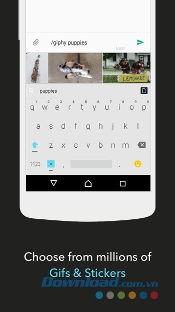 Gửi hình ảnh nhanh với Slash Keyboard