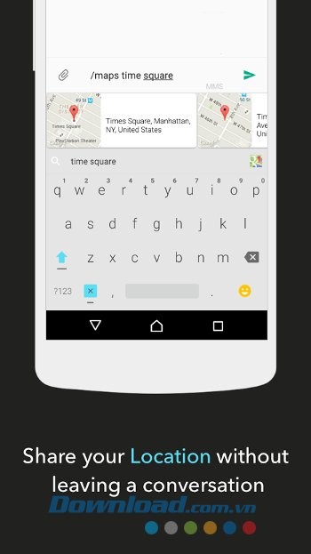 Chia sẻ vị trí dễ dàng với Slash Keyboard