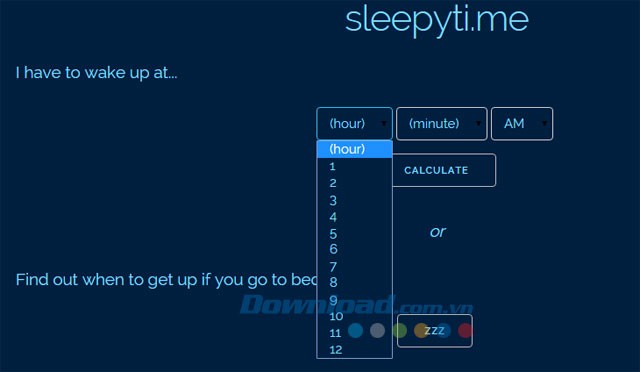 Chọn thời gian thức dậy
