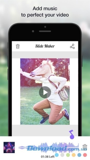 Slide Maker cho iOS biến mọi bức ảnh của bạn thành một đoạn video vô cùng độc đáo