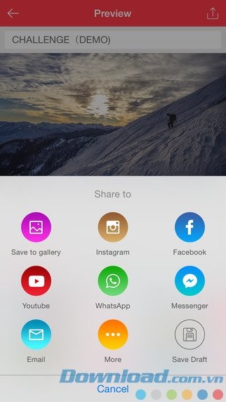 Chia sẻ video trên SNS