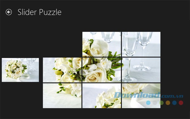 Giao diện game xếp hình trượt Slider Puzzle