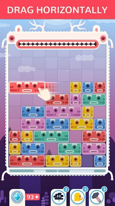 Kéo các khối hộp theo chiều ngang