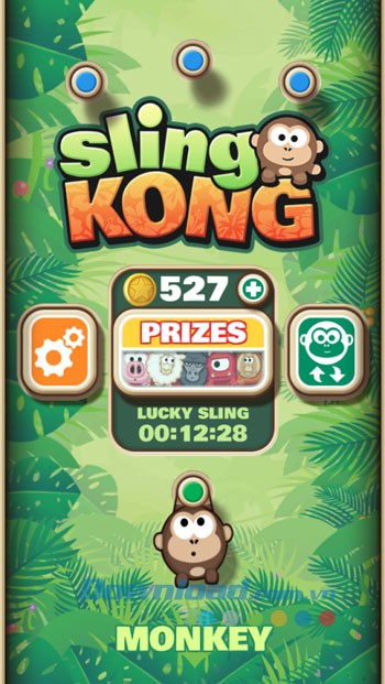 Giao diện chơi game Sling Kong trên Android