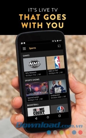 Sling TV cho Android stream mọi lúc