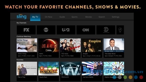 Sling TV cho Android thỏa mãn niềm đam mê phim ảnh của bạn