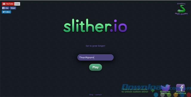 Điền tên để bắt đầu chơi