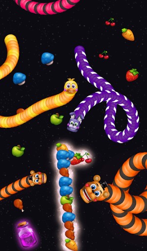 Nuôi rắn của bạn trong game Slither Zone io Worm Arena