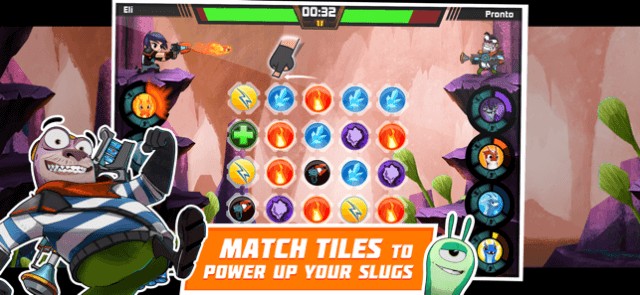 Tiêu diệt quái vật qua việc giải các màn đố match-3 vui nhộn trong Slugterra: Slug it Out