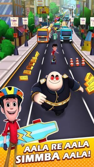 Smaashhing Simmba Skateboard Rush có cách chơi giống game Subway Surfers