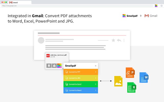 SmallPDF tích hợp trong Gmail để xử lý file đính kèm nhanh hơn