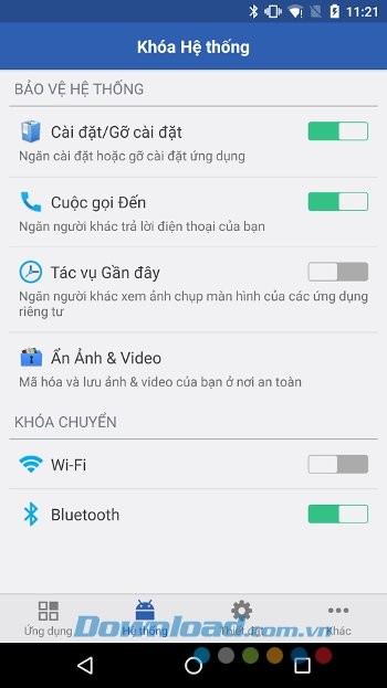 Khóa hệ thống với AppLock 2 (Smart AppLock Free)