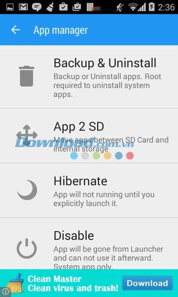 Tính năng quản lý ứng dụng trên Smart Booster - Free Cleaner