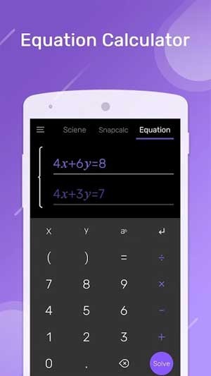 App tích hợp máy tính giải phương trình
