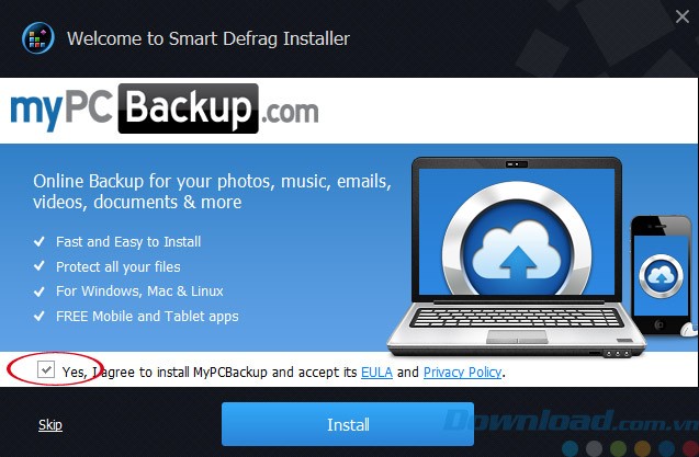Cài đặt IObit Smart Defrag