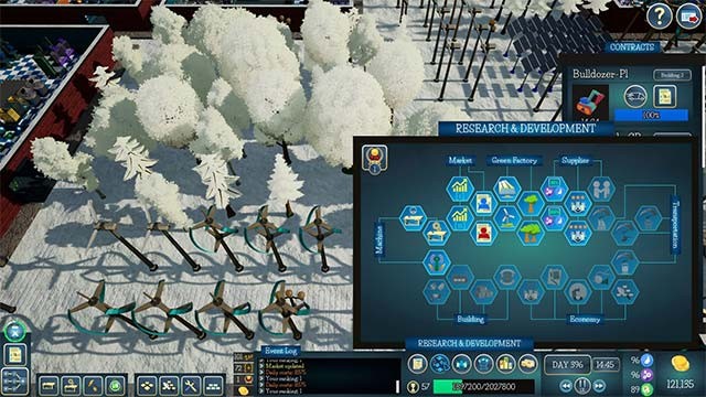 Nghiên cứu công nghệ mới để cắt giảm chi phí và tăng năng suất trong Smart Factory Tycoon game