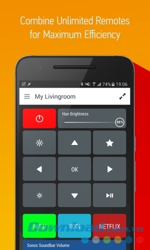 Smart IR Remote cho Android không giới hạn phím điều khiển
