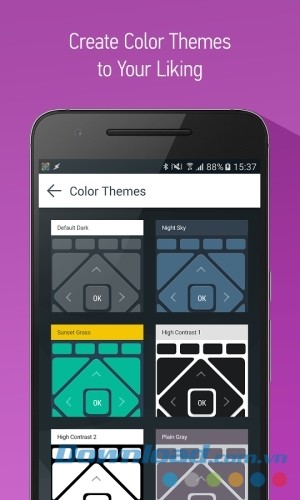 Smart IR Remote cho Android tạo bảng màu yêu thích