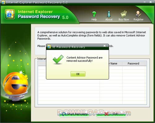 Internet Explorer Password Recovery