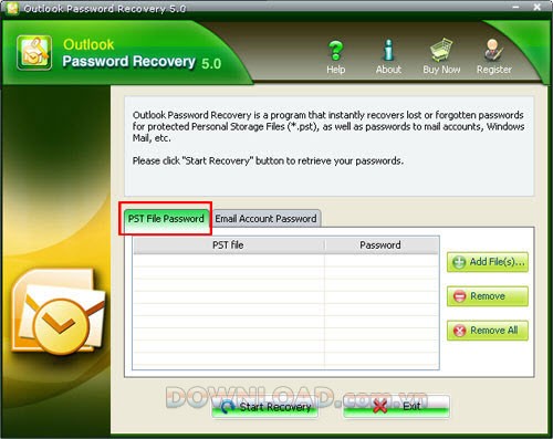 Outlook Password Recovery