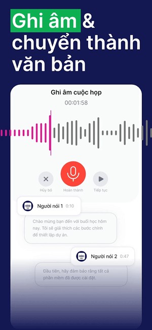 Ghi âm & chuyển thành văn bản