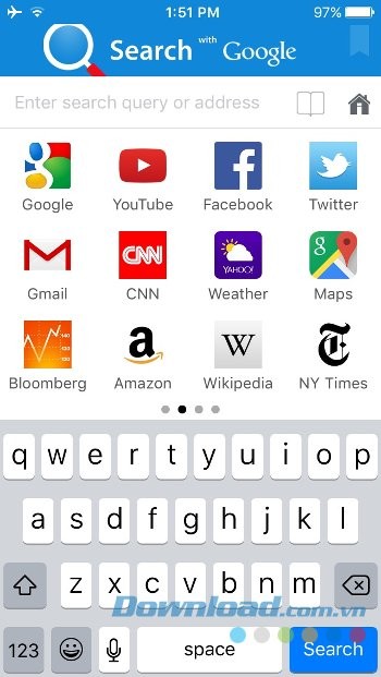 Giao diện chính của Smart Search