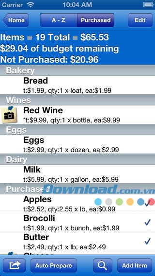 Smart Shopping List for iOS
