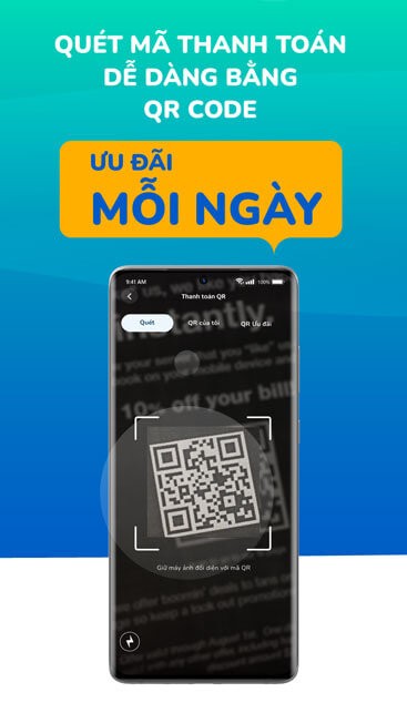 Quét mã thanh toán dễ dàng