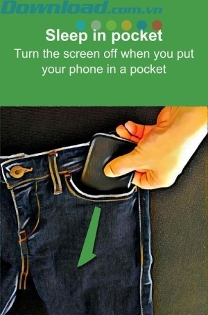Màn hình điện thoại tự tắt khi bỏ trong túi