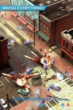 Smash Bandits Racing cho Android va chạm mọi thứ