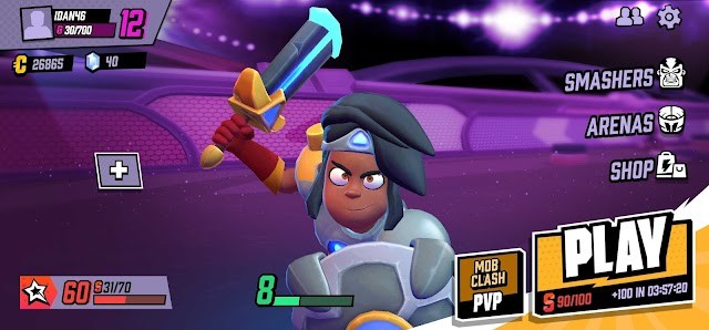 Phát triển nhân vật và cạnh tranh chống lại các đối thủ trong game Smash Cup