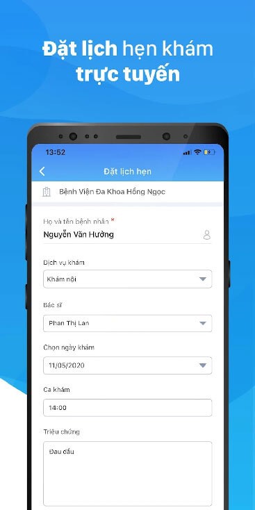 Đặt lịch khám trực tuyến