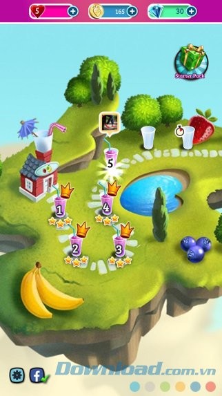 Bản đồ game Smoothie Swipe