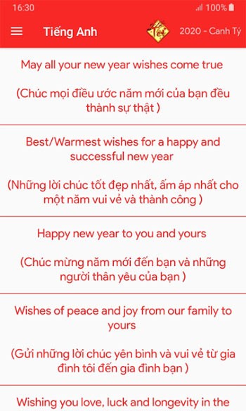 Chúc Tết tiếng Anh