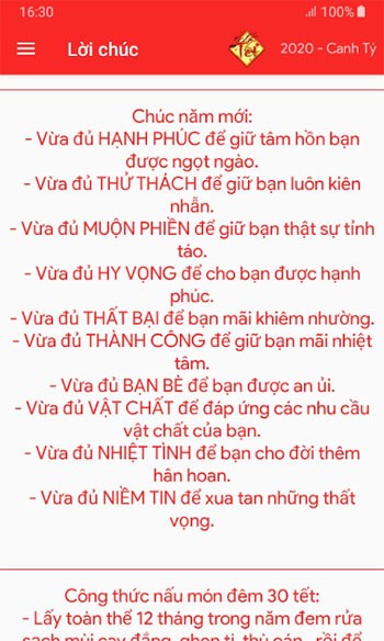 Lời chúc Tết 2020