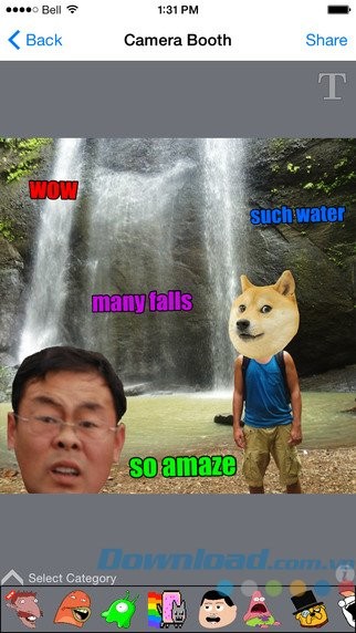 Chế ảnh với Camera Booth