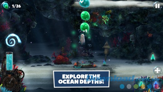 Khám phá đại dương sâu thẳm trong game phiêu lưu miễn phí Snailboy: Rise of Hermitron cho iOS