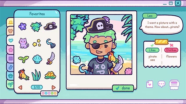 Chỉnh sửa ảnh với nhãn dán, mũ, hoa... cùng thao tác kéo thả đơn giản