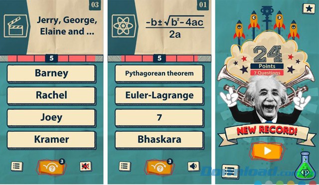 Trả lời các câu hỏi và lập kỷ lục mới trong game trí tuệ miễn phí Snap Quiz Challenge